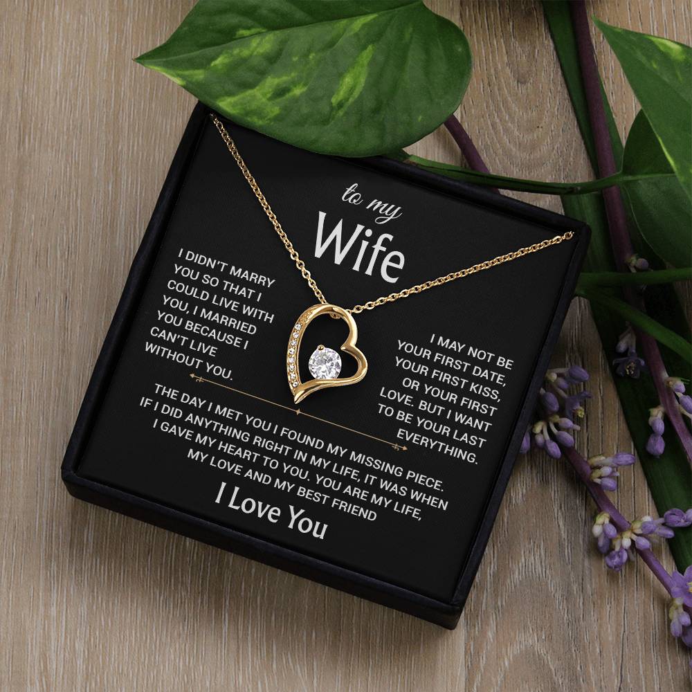 To My Wife Necklace, Christmas Gifts For Women, Anniversary Gift For Wife 16_12_Black