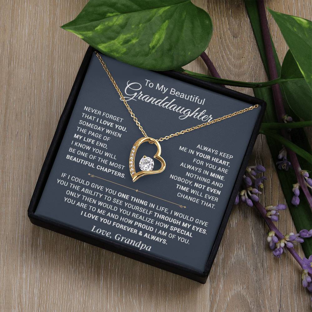 To My Granddaughter Necklace, Xmas Birthday Gift For Granddaughter From Grandpa 13_9