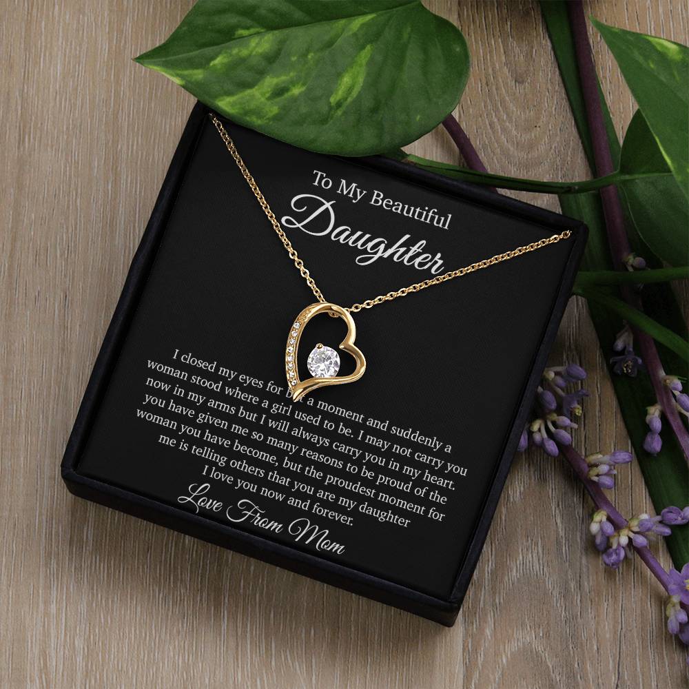 To My Daughter Necklace, Daughter Gift, Daughter Gift From Mom, Birthday Gift For Daughter