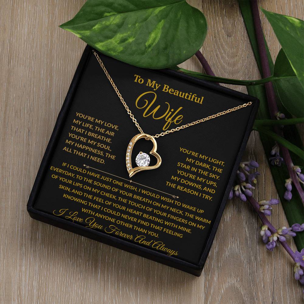 To My Wife Necklace, Christmas Gifts For Women, Anniversary Gift For Wife 8_9_Gold