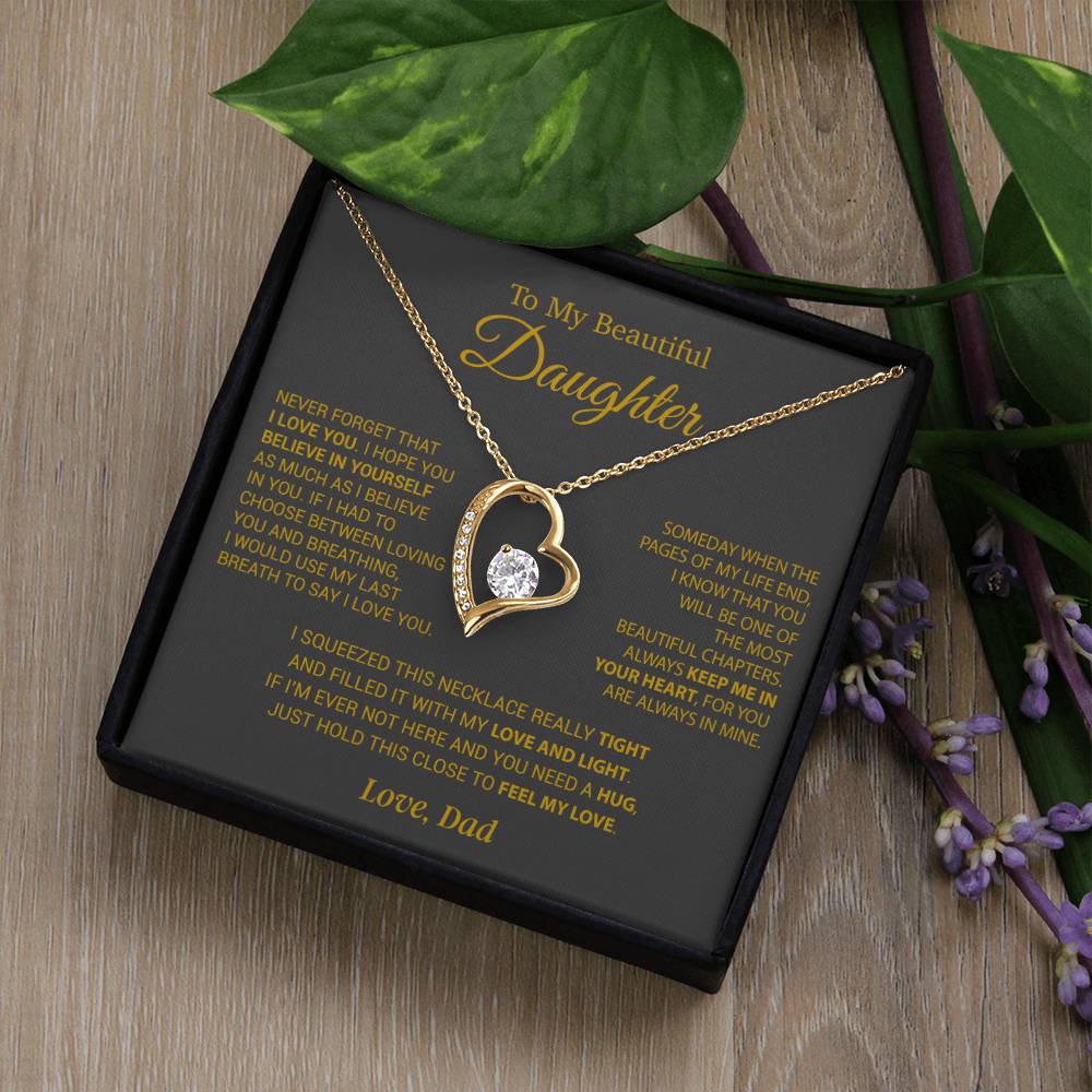 To My Daughter Necklace, Daughter Father Necklace, Daughter Gift From Dad 9_10