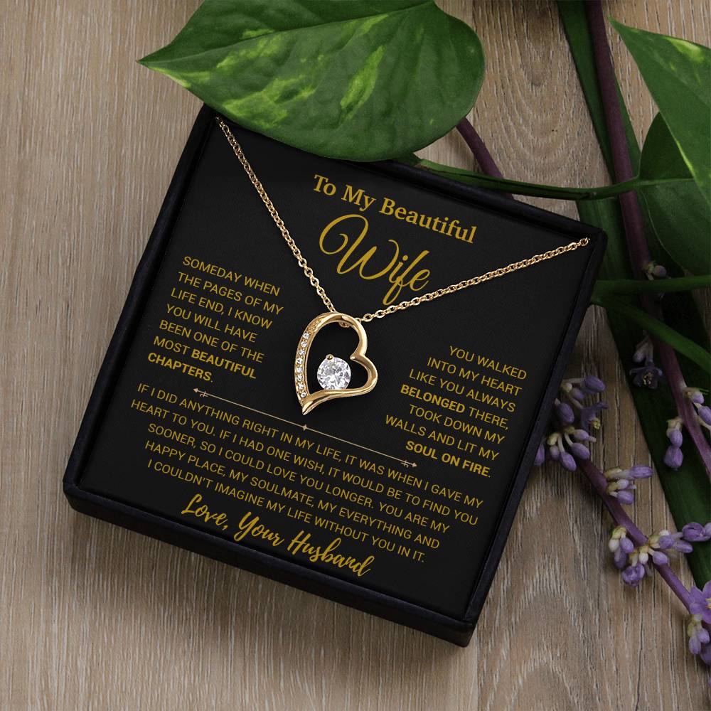 To My Wife Necklace, Vanlentines Gifts For Women, Anniversary Gift For Wife 1_1_Gold
