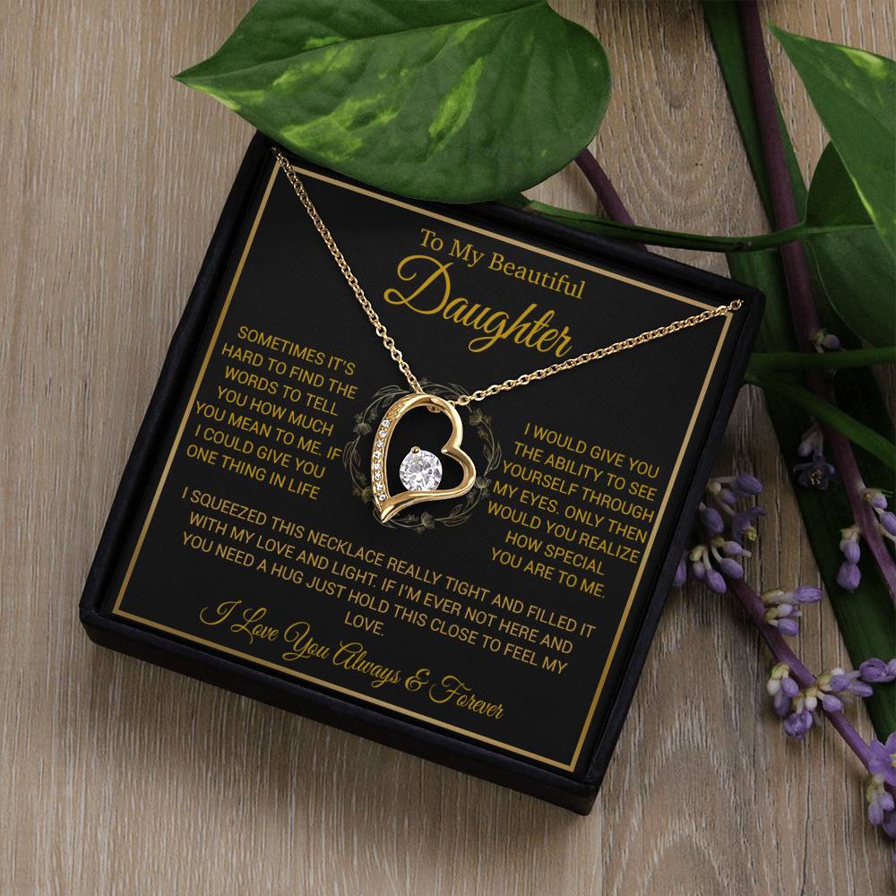 To My Daughter Necklace, Daughter Father Necklace, Daughter Gift From Dad,Mom 23_1