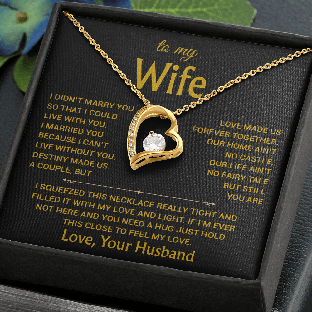 To My Wife Necklace, Christmas Gifts For Women, Anniversary Gift For Wife 17_12_Gold