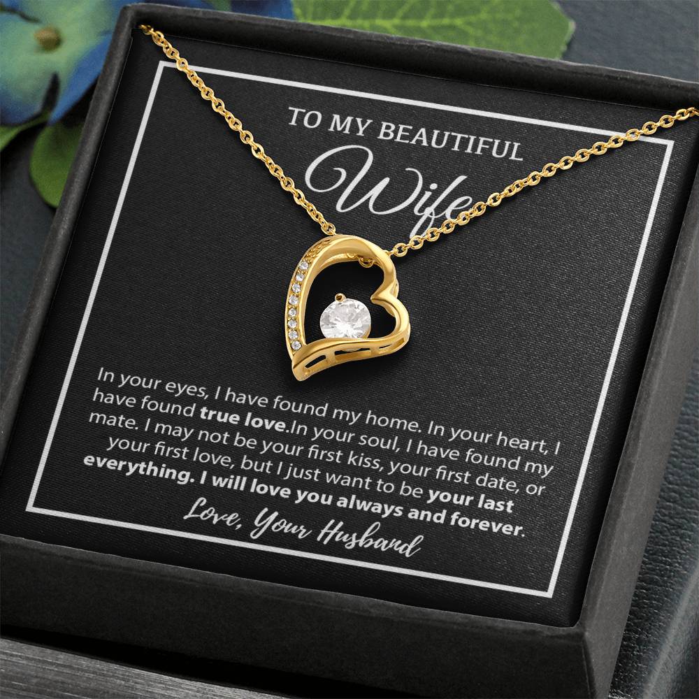 To My Wife Necklace, Christmas Gifts For Women, Anniversary Gift For Wife 18_12_White