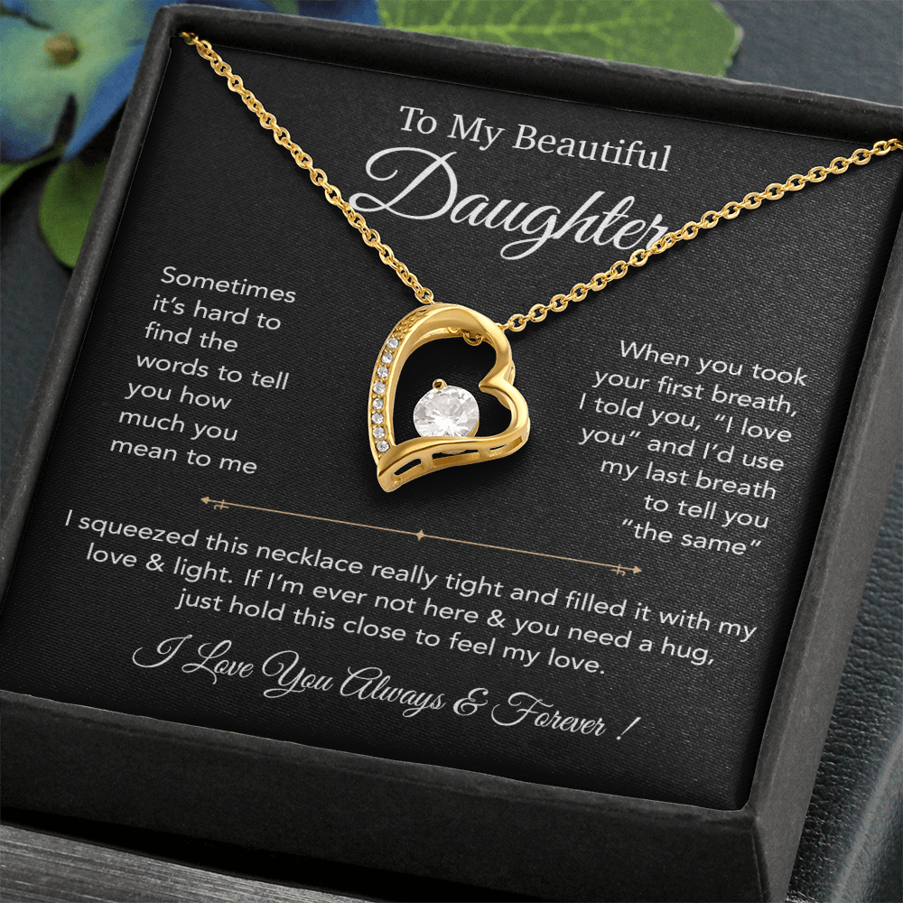 To My Daughter Necklace, Gift for Daughter from Dad,Daughter Father Necklace 23_12