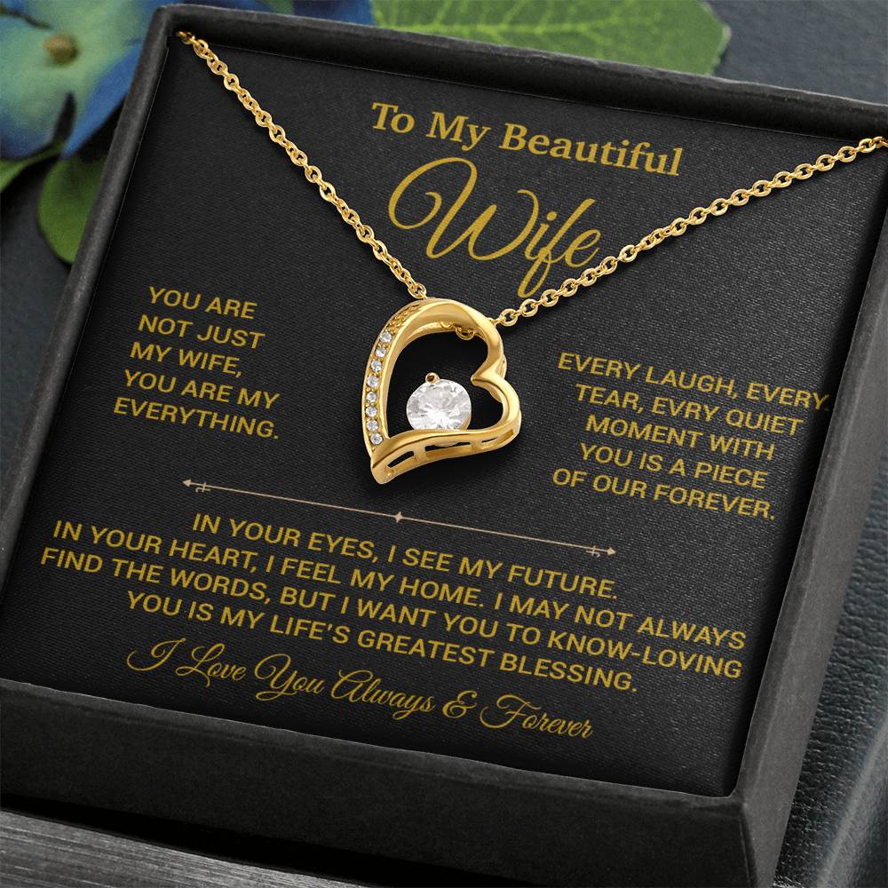 To My Wife Necklace, Christmas Gifts For Women, Anniversary Gift For Wife 10_9_Gold