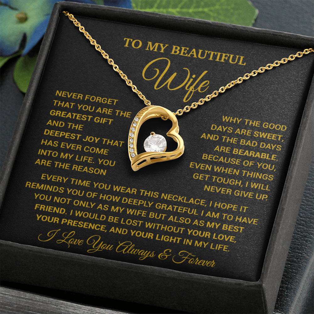 To My Wife Necklace, Christmas Gifts For Wife, Anniversary Cute Gift For Wife_16_9_Gold
