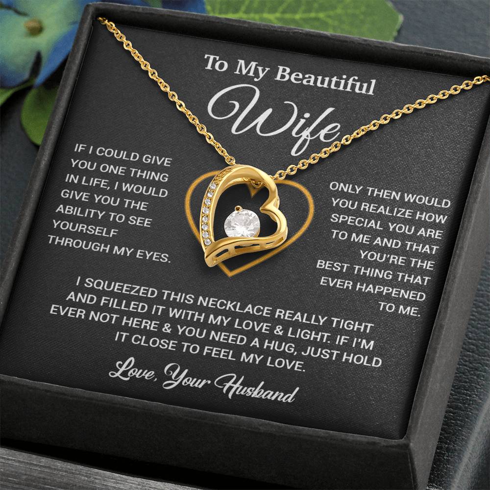 To My Wife Necklace, Gift For Wife, Anniversary Gift For Wife, Necklace For Wife 26_5_Black
