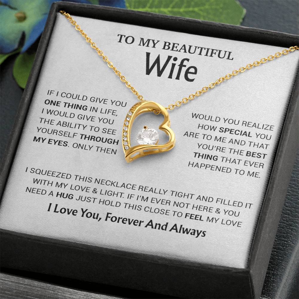 To My Wife Necklace, Christmas Gifts For Wife, Anniversary Cute Gift For Wife_23_8_White