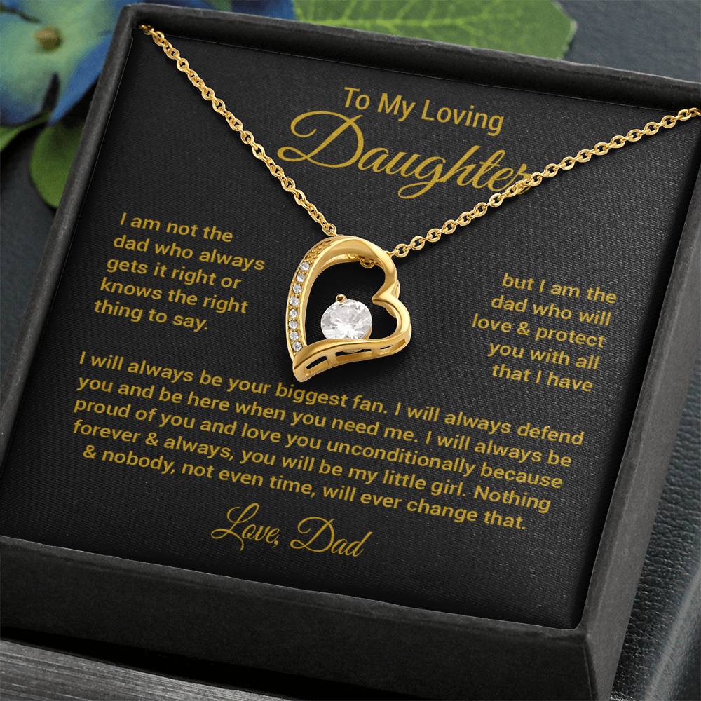 To My Daughter Necklace Gift From Dad, Daughter Gift, Father Daughter Necklace 23_8_Gold