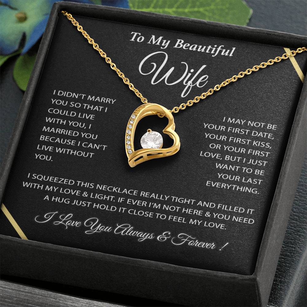 To My Wife Necklace, Wife Gift from Husband, Wife Birthday Gift, Christmas Gift 4_12