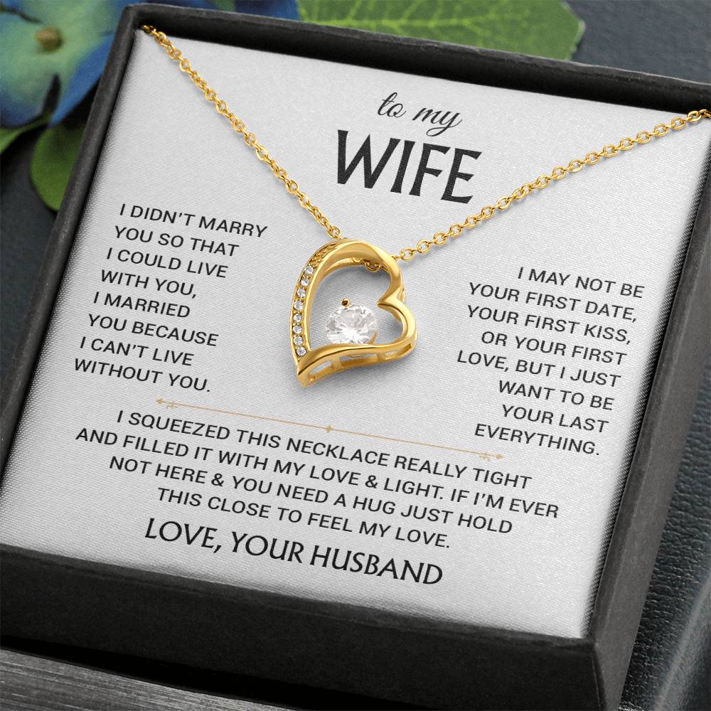 To My Wife Necklace, Christmas Gifts For Women, Anniversary Gift For Wife 12_12_White