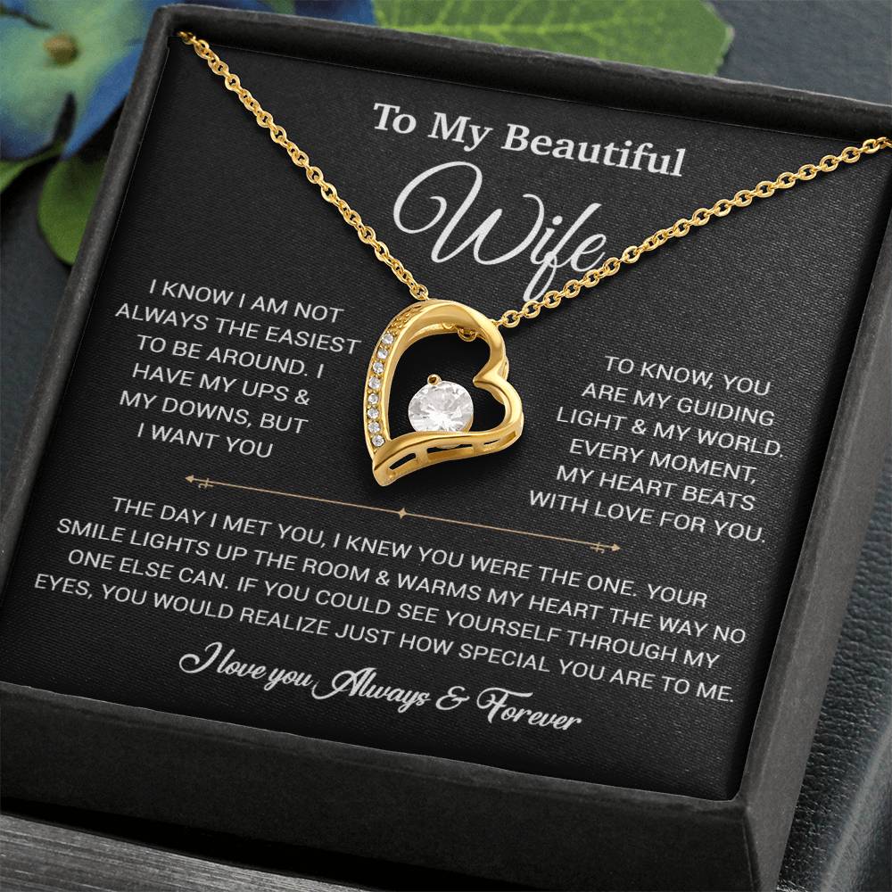 To My Wife Necklace, Gift For Wife, Anniversary Gift For Wife, Necklace For Wife 6_6_Black
