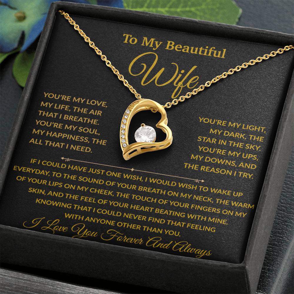 To My Wife Necklace, Christmas Gifts For Women, Anniversary Gift For Wife 8_9_Gold