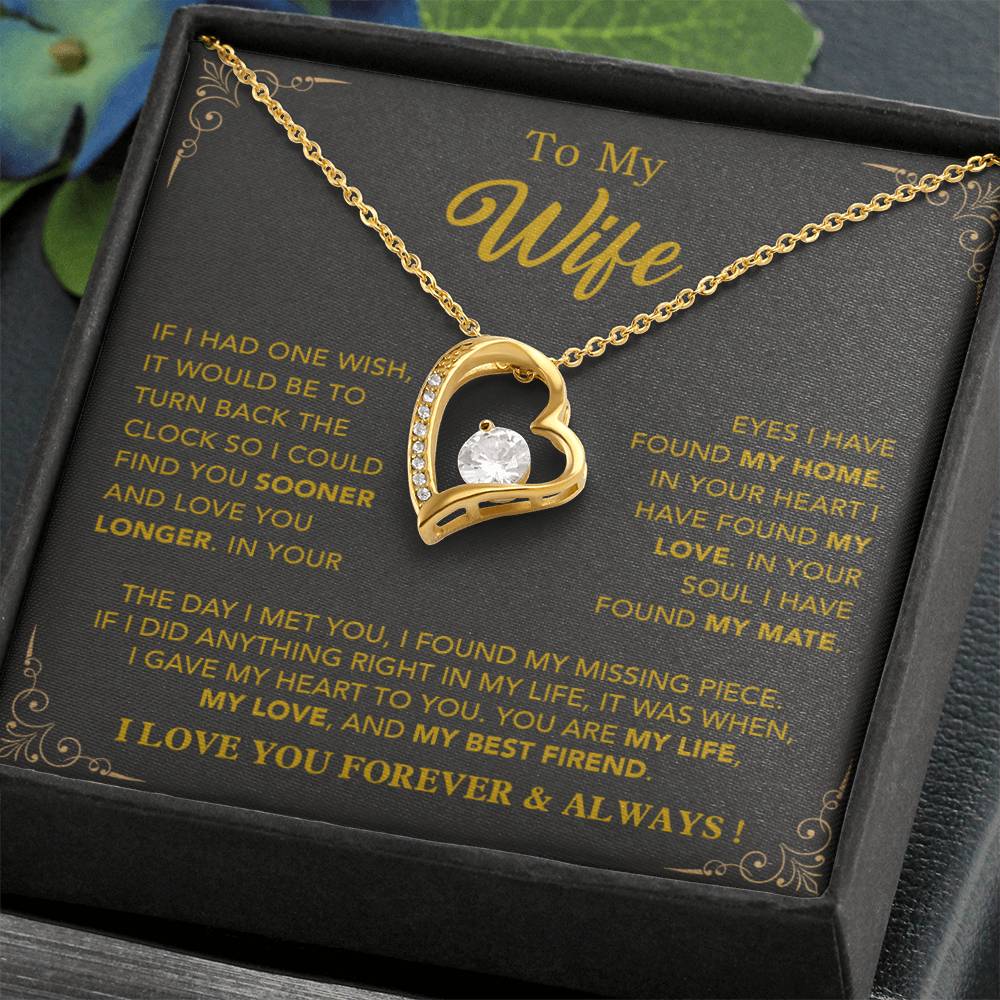 To My Wife Necklace, Gift For Wife, Anniversary Gift, Wife Birthday Gift For Her