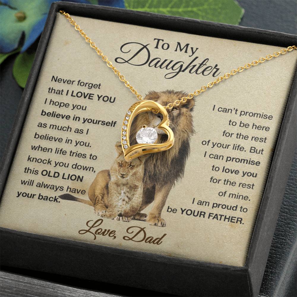To My Daughter Necklace, Xmas Gift For Daughter From Dad, Daughter Father Lion 7_12