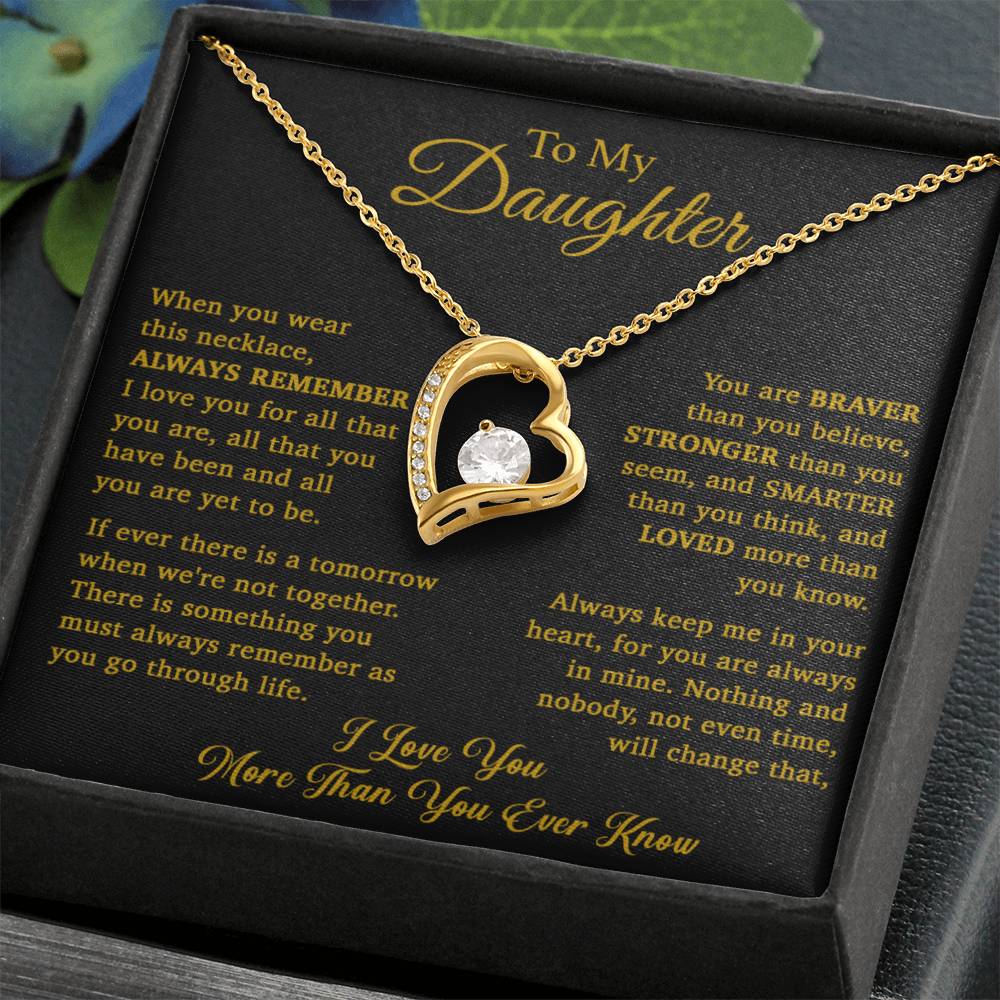To My Daughter Necklace, Daughter Father Necklace, Daughter Gift From Dad, Mom 15_11_Or