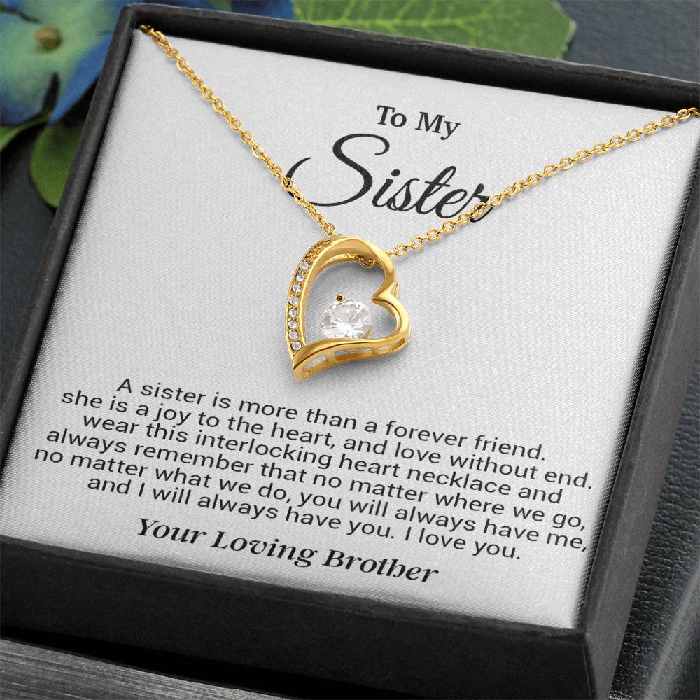To My Sister Necklace, Birthday GIft For Little Sister, Birthday Gift 12_8