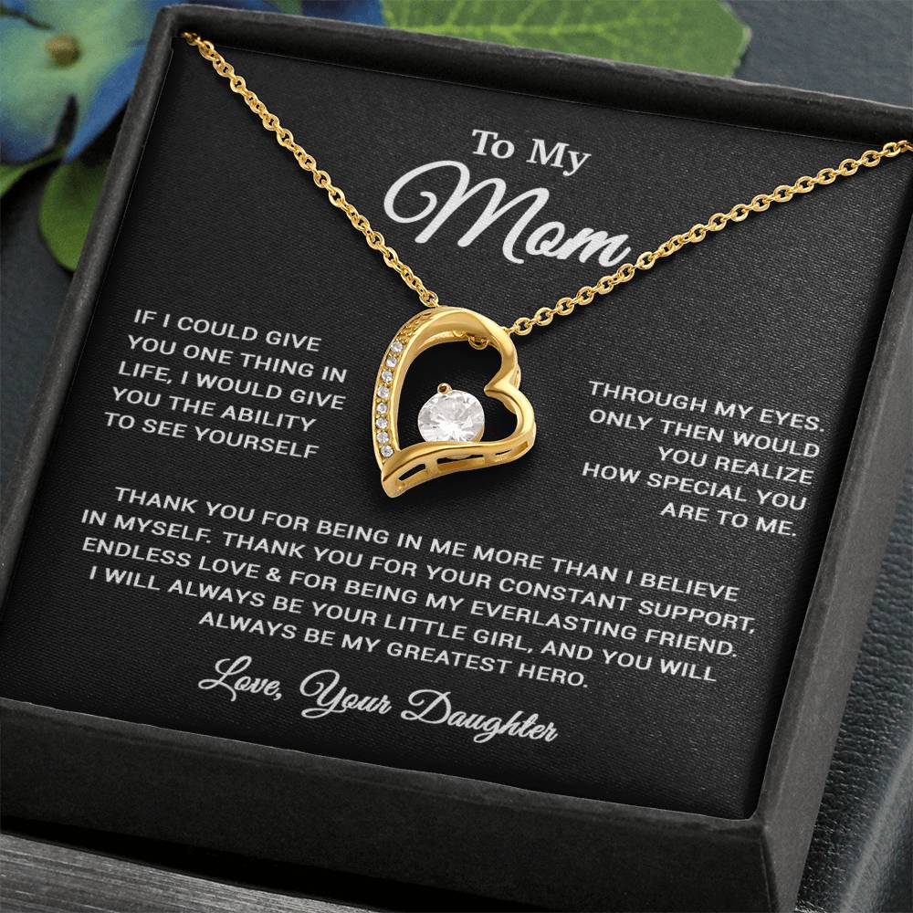 To My Mom Necklace, Sentimental Mother's Day Gift For Mom From Son 30_3_Black