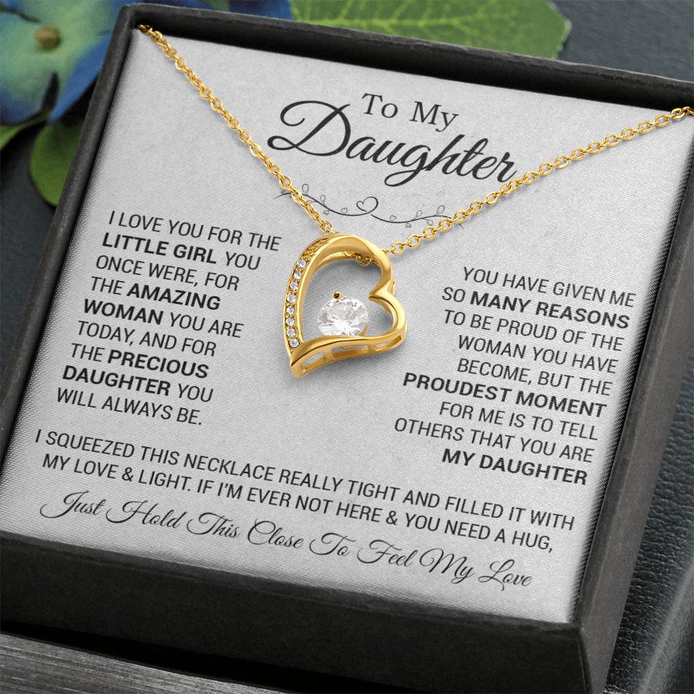 To My Daughter Gifts Necklace From Mom Dad Mother Father Necklace