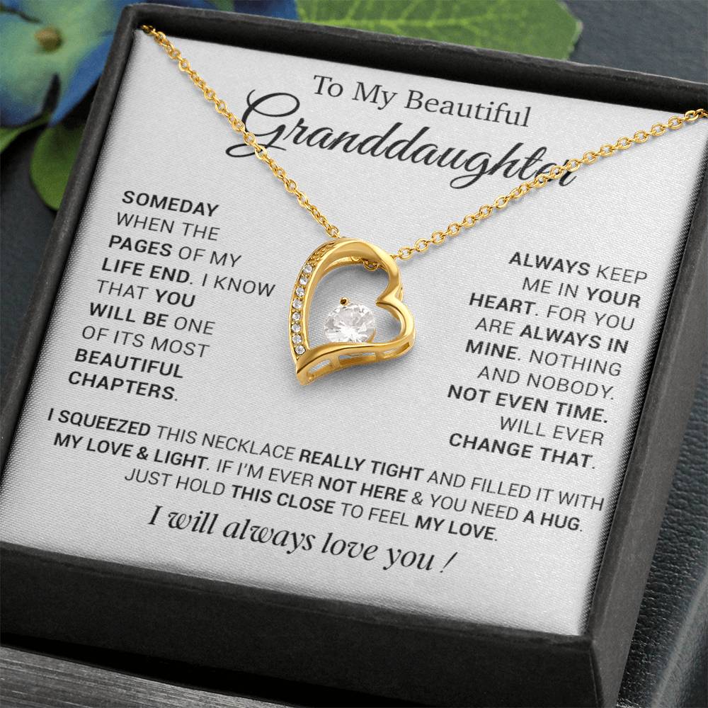To My Granddaughter Necklace, Birthday Gift For Granddaughter From Grandpa 12_12