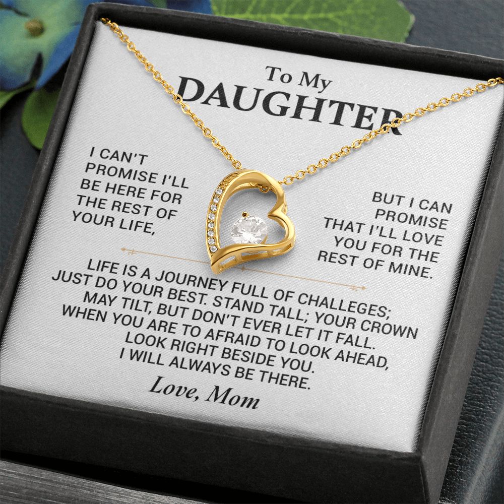 To My Daughter Necklace Love Mom, Gift for Daughter from Mom, Birthday Gifts