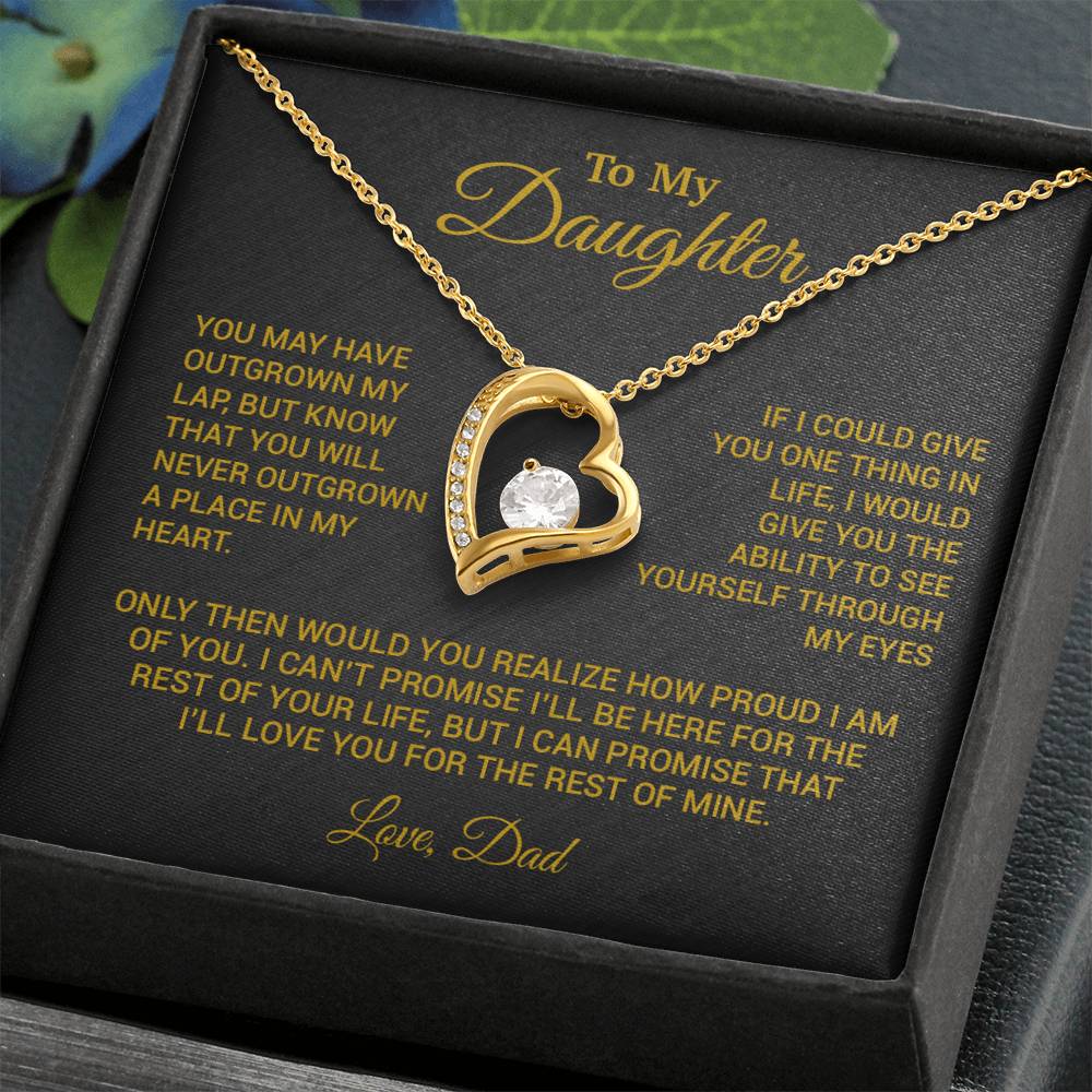 To My Daughter Necklace, Daughter Father Necklace, Daughter Gift From Dad 17_8_Gold