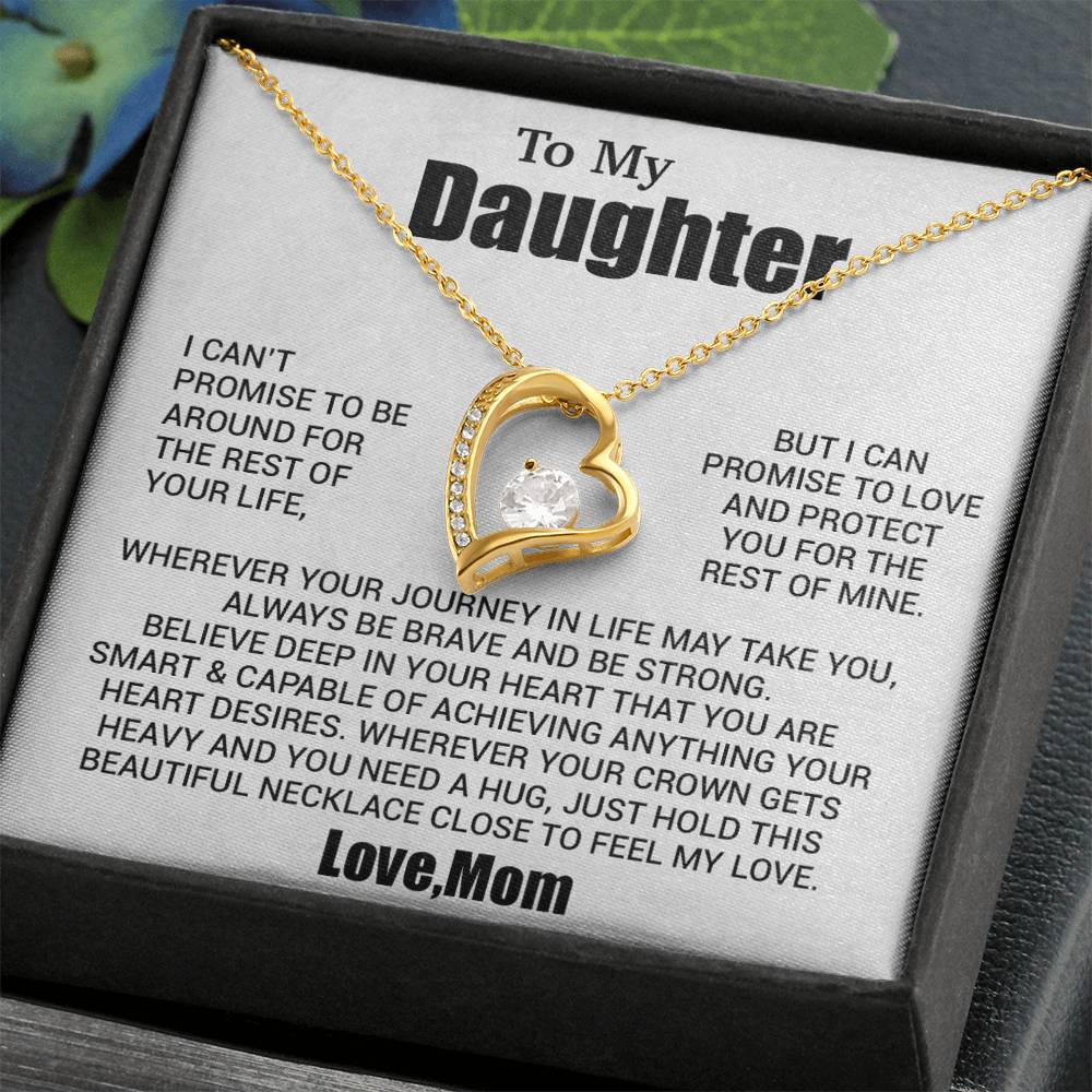 To My Daughter Necklace, Daughter Mother Necklace, Daughter Gift From Mom 24_8_White