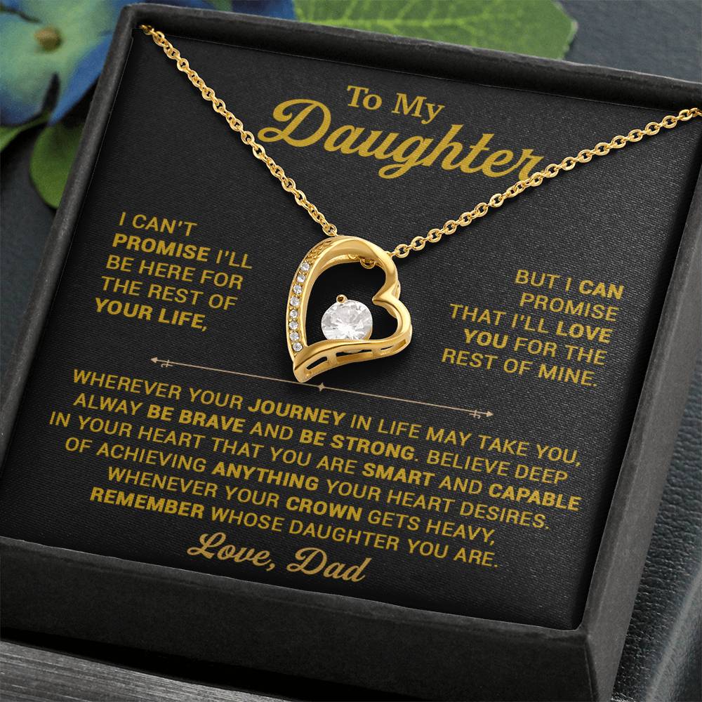 To My Daughter Necklace, Gift for Daughter from Dad, Daughter Father Necklace 11_10_Gold