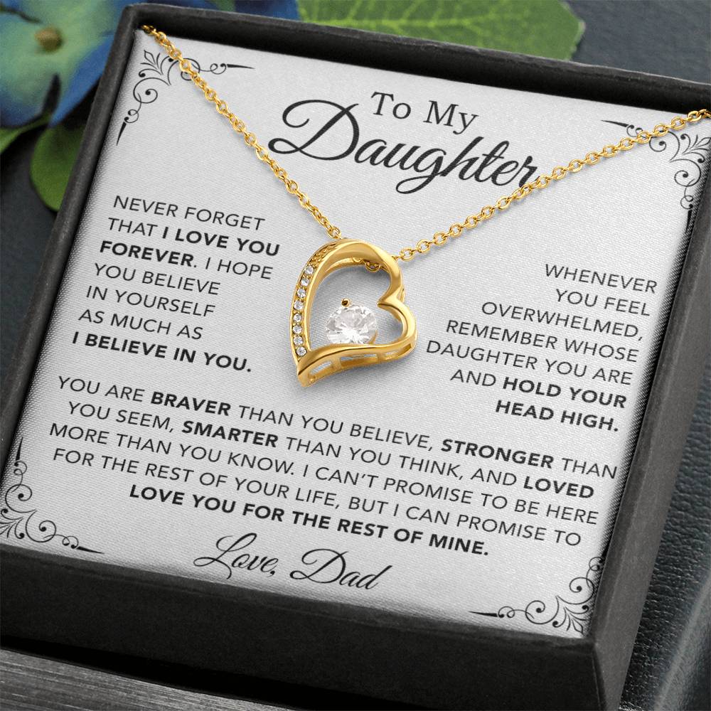 To My Daughter Necklace, Gift for Daughter from Dad, Father Daughter Necklace 12_10