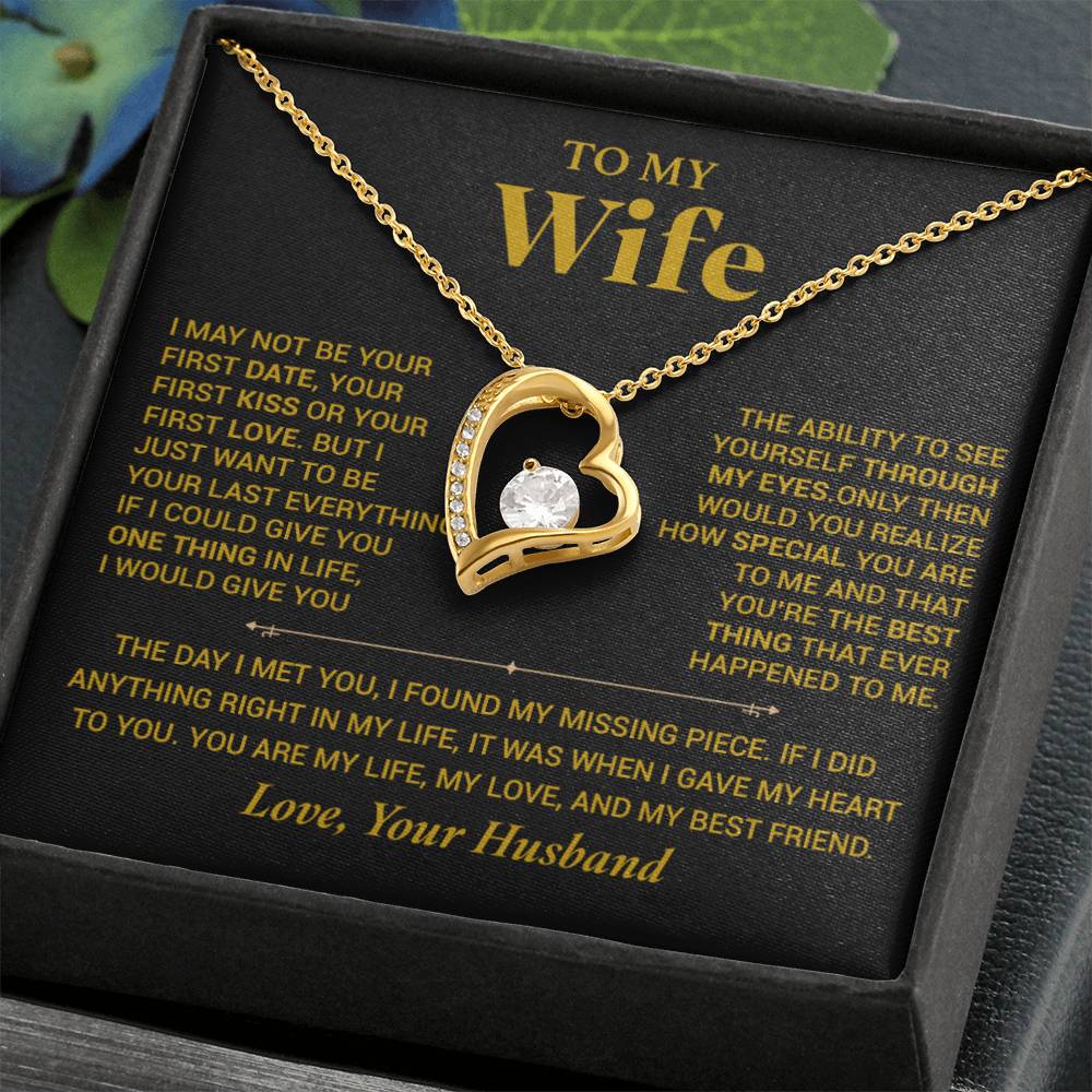 To My Wife Necklace, Christmas Gift For Wife, Christmas Gifts For Her, Wife Gift_ Orange