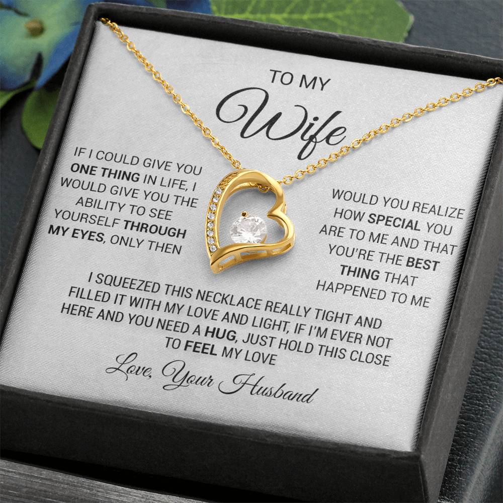 To My Wife Necklace, Gift For Wife, Anniversary Gift For Wife, Christmas Gift 1_5_White