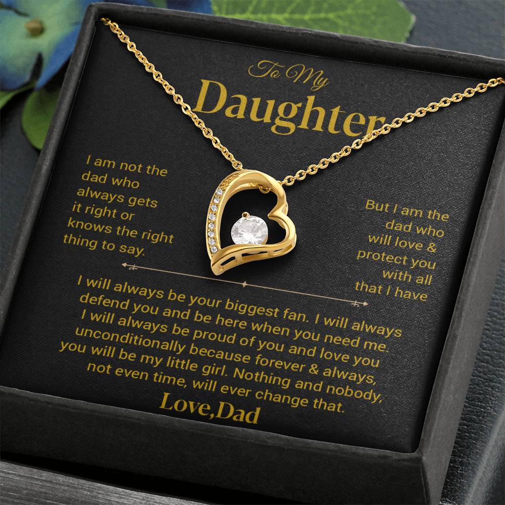 To My Daughter Necklace, Gift for Daughter from Dad, Father Daughter Necklace 21_11_Gold_NEW