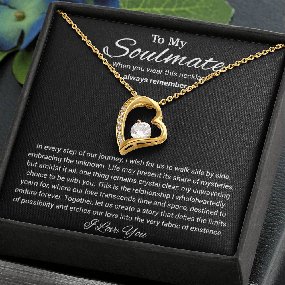 To My Soulmate Necklace, Anniversary Gift, Sentimental Gift, Soulmate Gift, Christmas Gift
