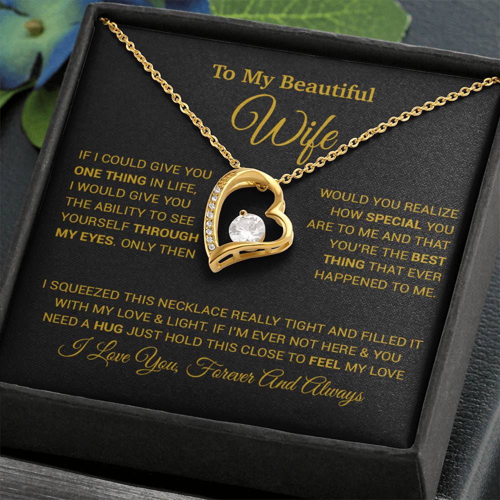 To My Wife Necklace, Christmas Gifts For Wife, Anniversary Cute Gift For Wife_24_8_Gold