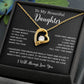 To My Daughter Necklace, Gift for Daughter from Dad, Father Daughter Necklace  11_5_Black