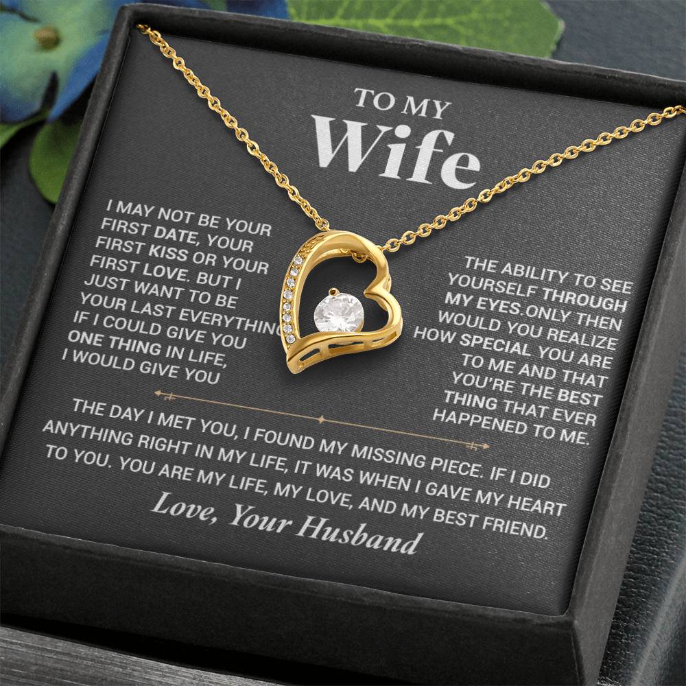 To My Wife Necklace, Christmas Gift For Wife, Christmas Gifts For Her, Wife Gift_ Gray