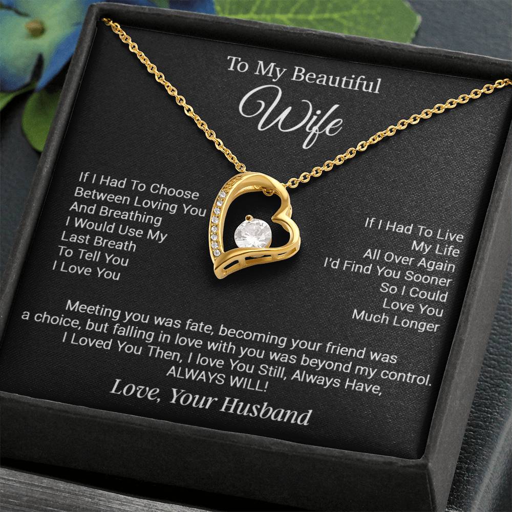 To My Wife Necklace, Gifts from Husband, Valentine Gifts for Her