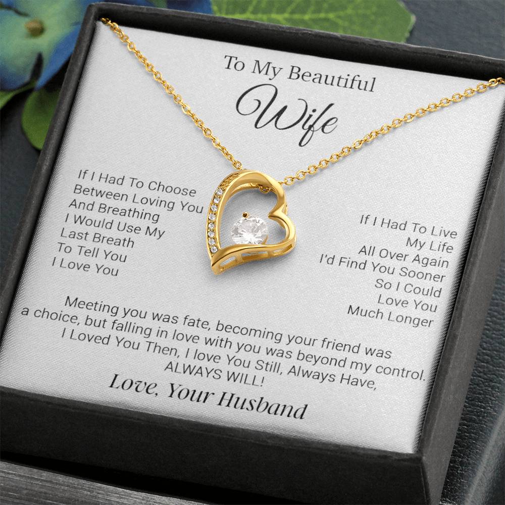 To My Wife Necklace, Gifts from Husband, Valentine Gifts for Her, Birthday Gift