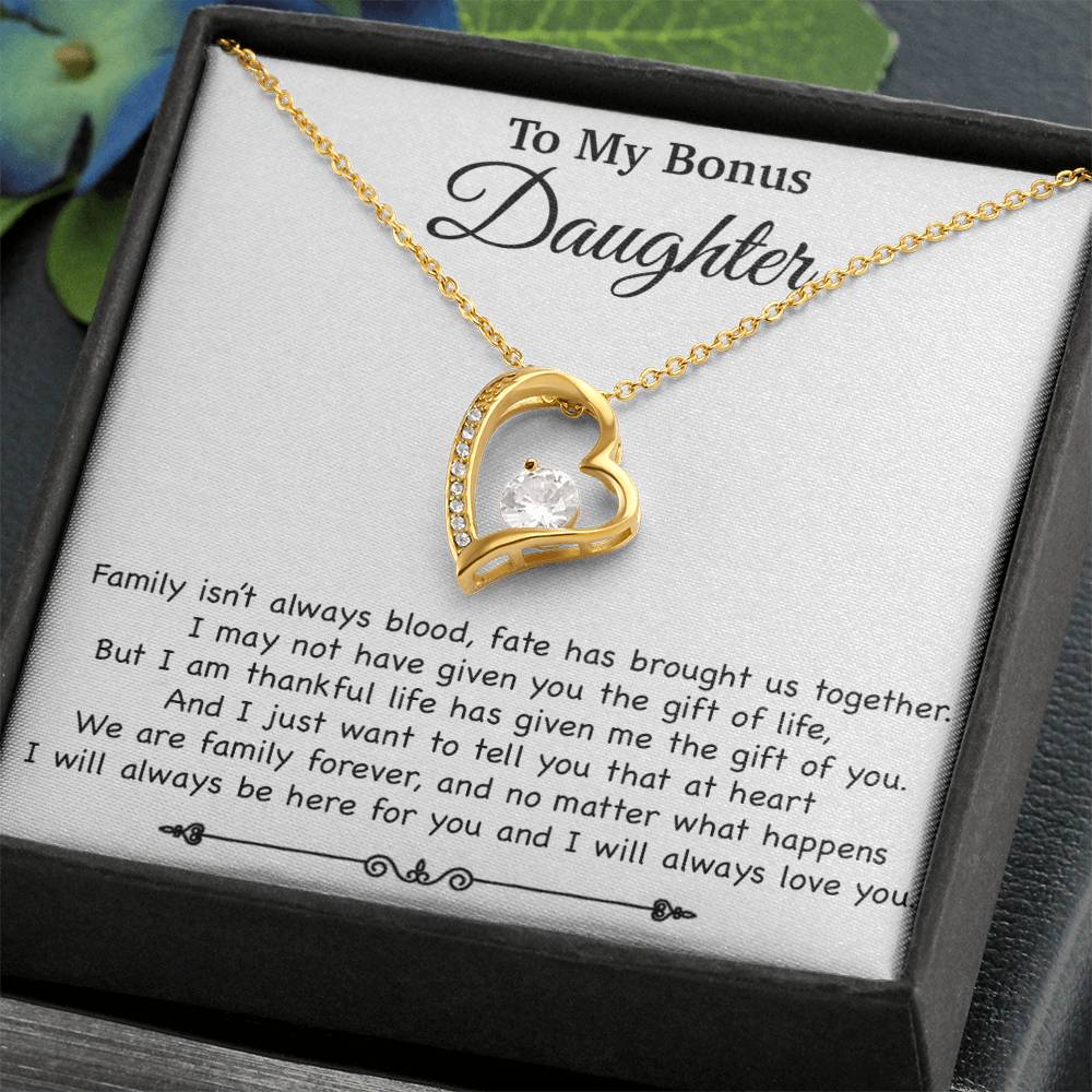 To My Bonus Daughter Necklace, Gift for Bonus Daughter, Step Daughter Birthday 2_11_White
