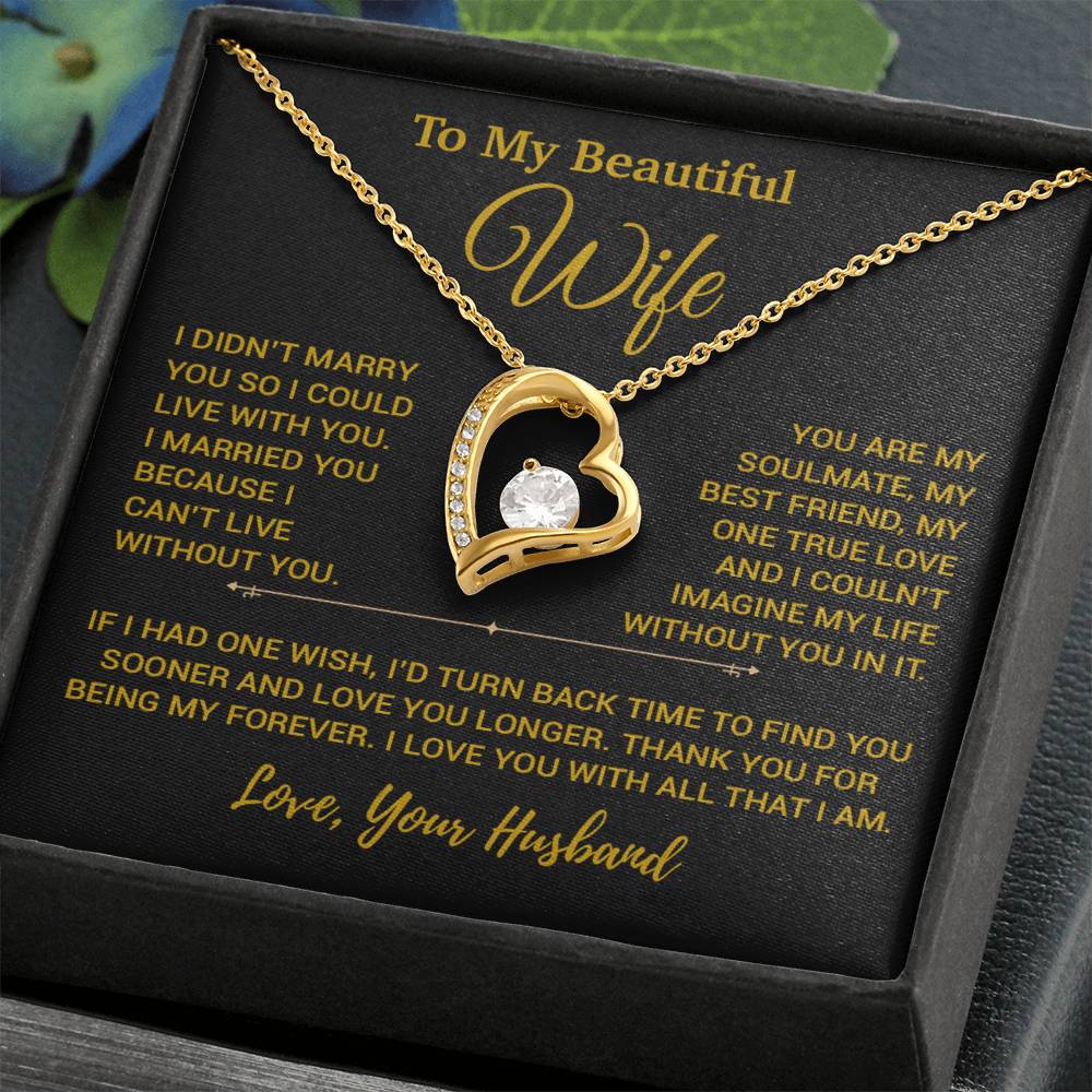 To My Wife Necklace, Christmas Gifts For Women, Anniversary Gift For Wife 22_12_Gold