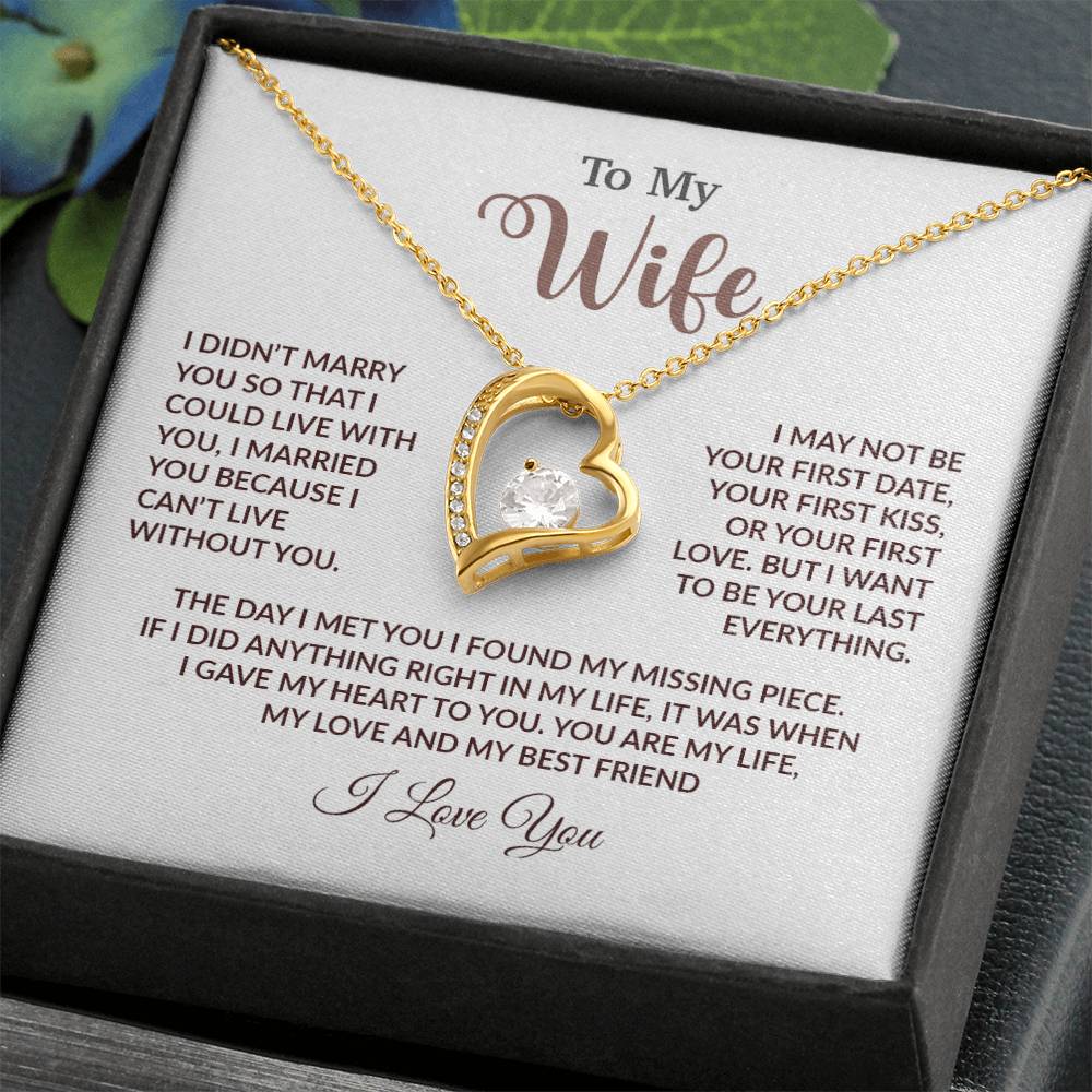 To My Wife Necklace, Wife Gift From Husband, Wife Husband Necklace, Christmas Gift 18_9