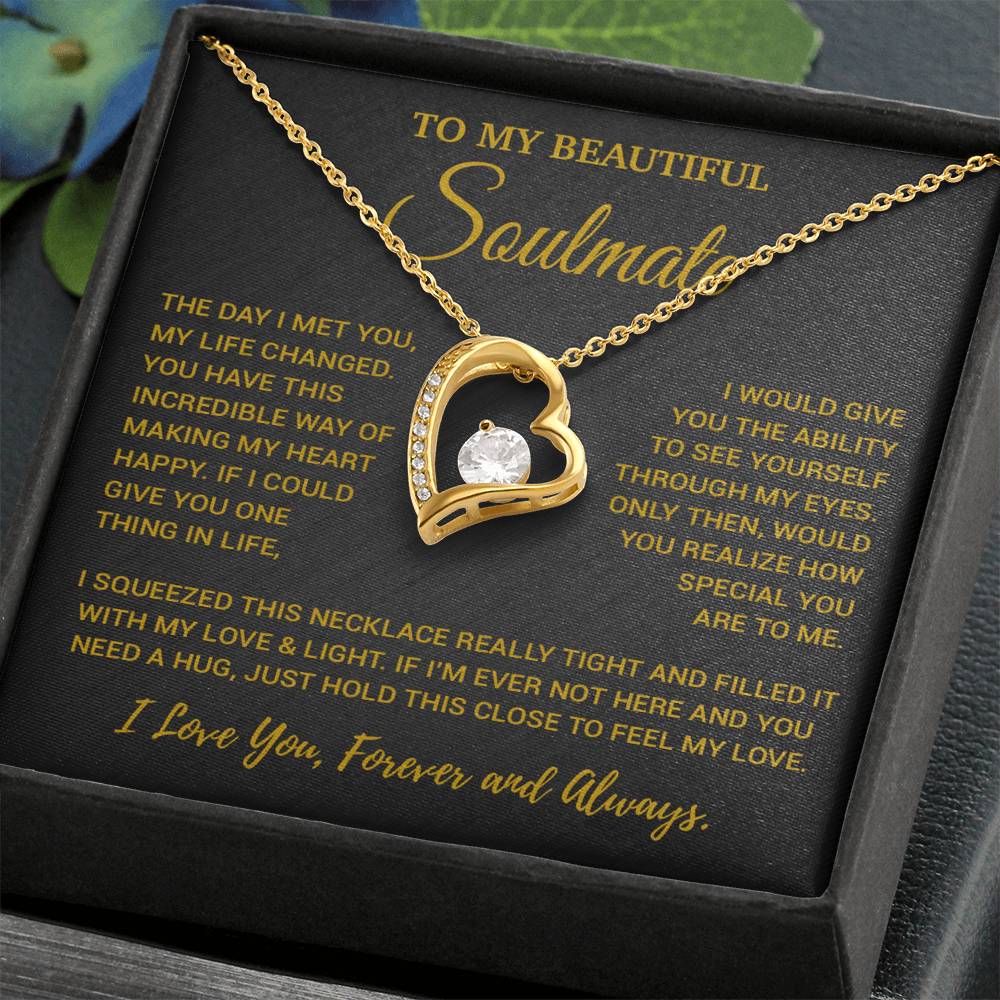 To My Soulmate Necklace, Valentines Day Gift, Gift For Wife, Anniversary Gift 30_2_Gold