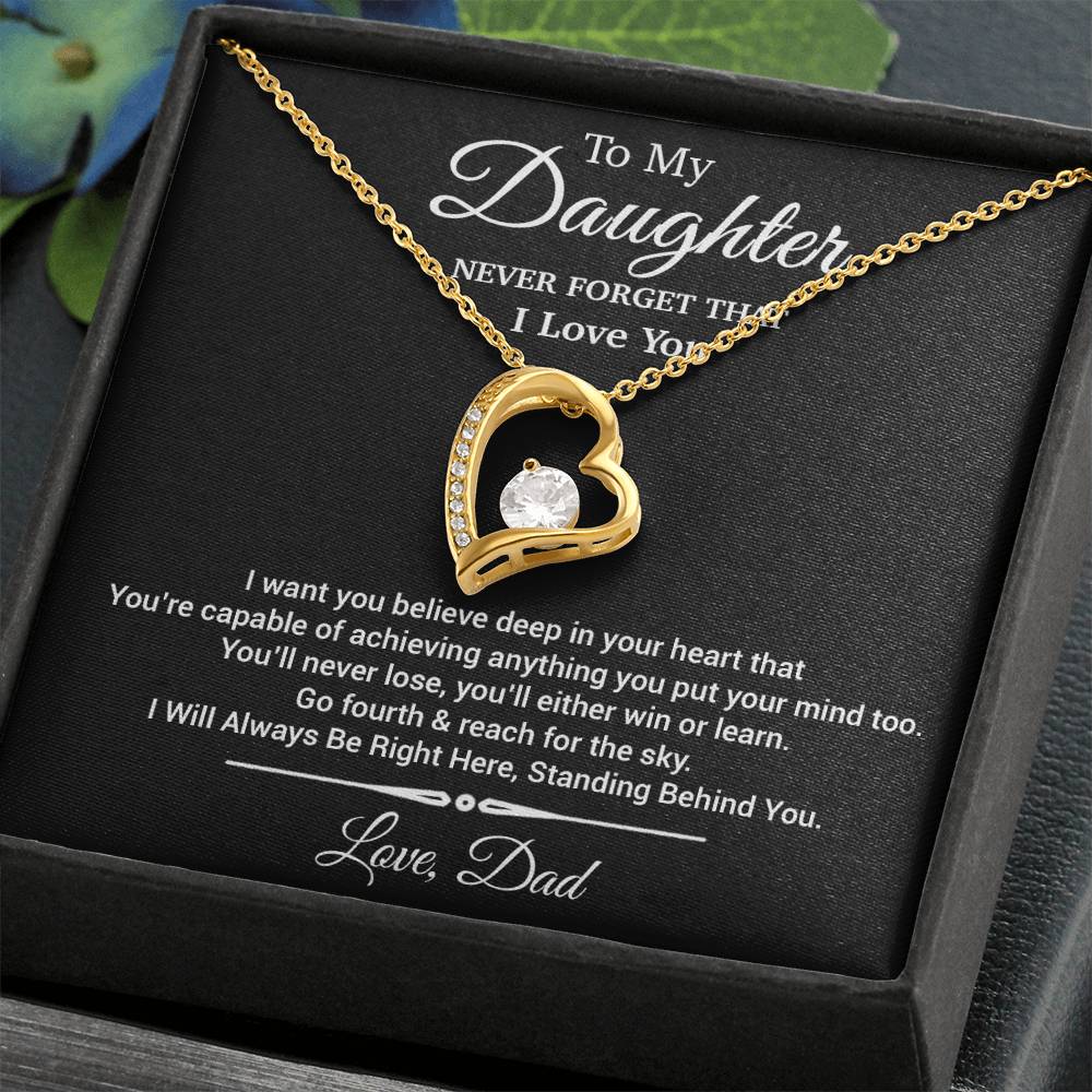 To My Daughter Necklace, Daughter Father Necklace, Daughter Gift From Dad 30_11_Black