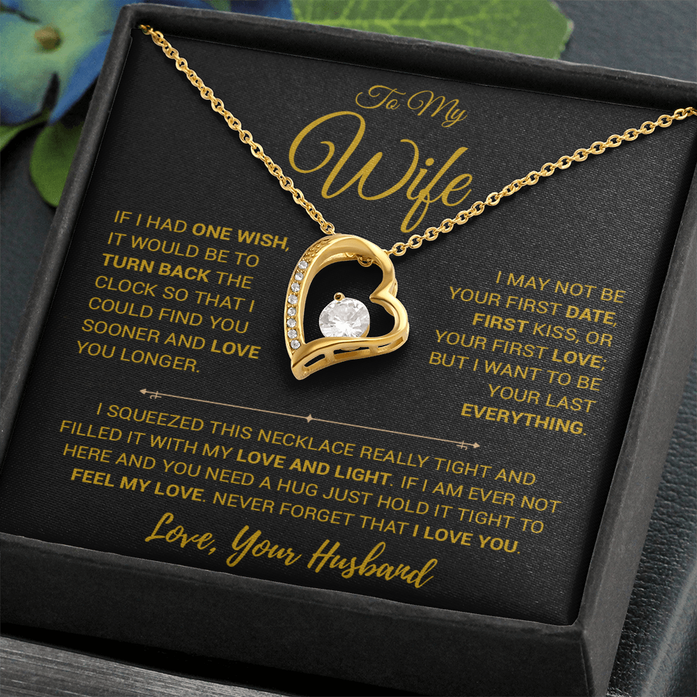 To My Wife Necklace, Gift For Wife, Anniversary Gift For Wife, Christmas Gift 14_2_Gold