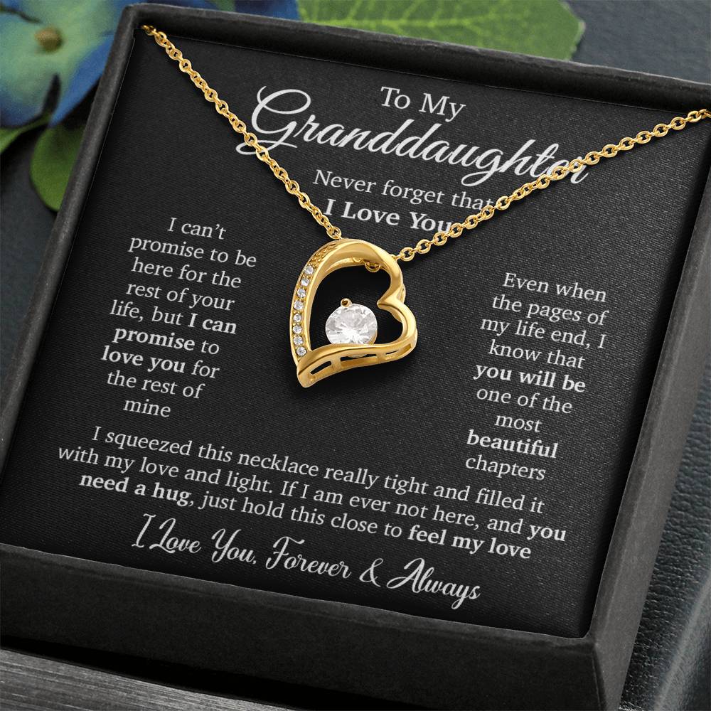 To My Granddaughter Necklace,Granddaughter Christmas Gift,Granddaughter Birthday Gift