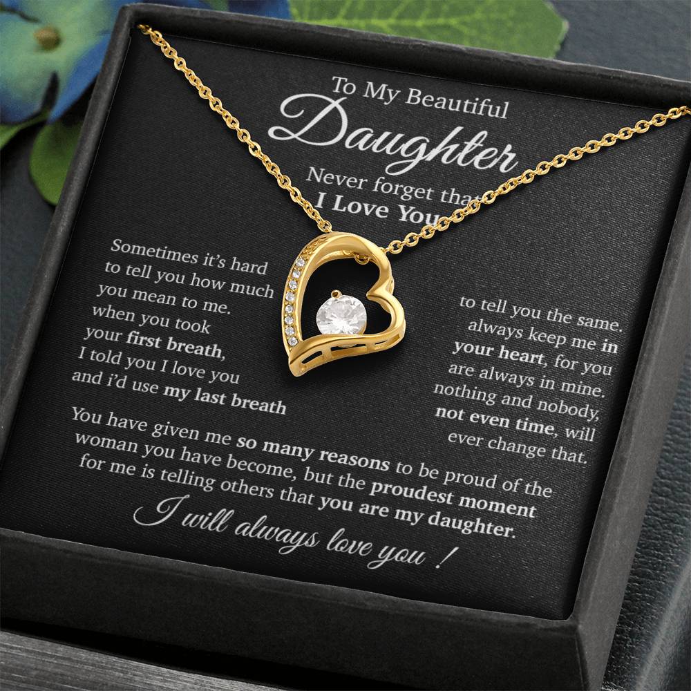 To My Daughter Necklace, Daughter Father Necklace, Daughter Gift From Dad, Mom 14_11