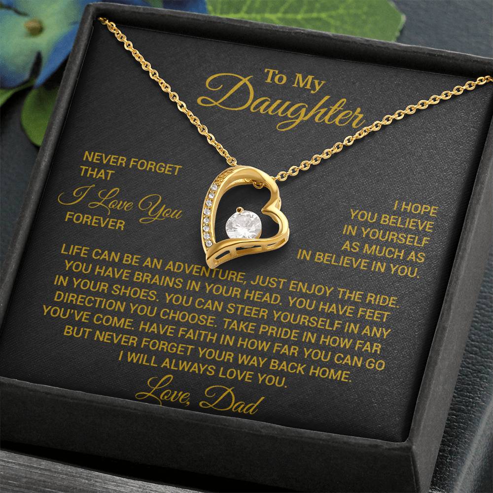 To My Daughter Necklace, Daughter Father Necklace, Daughter Gift From Dad 19_8_Gold