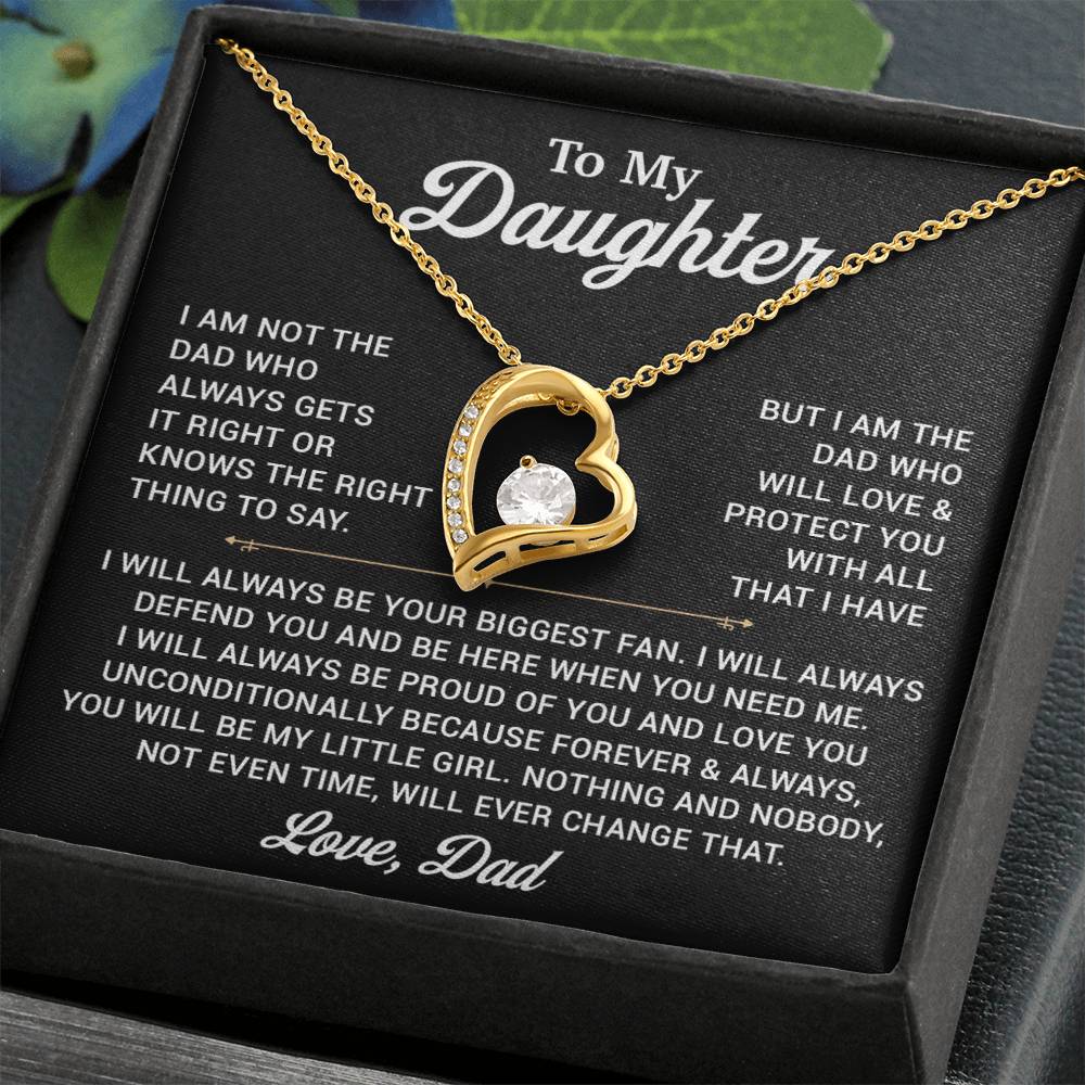 To My Daughter Necklace, Gift for Daughter from Dad, Father Daughter Necklace 1_11_Black